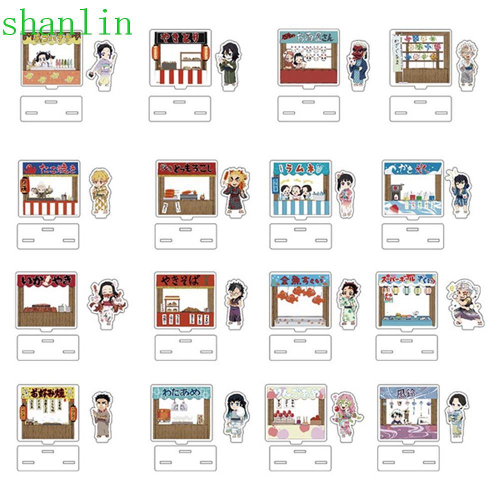 SHANLIN Demon Slayer Hình Đứng Trang Trí Mô Hình Đồ Chơi Mô Hình Tấm Đứng Để Bàn Trang Trí Hình Mẫu 