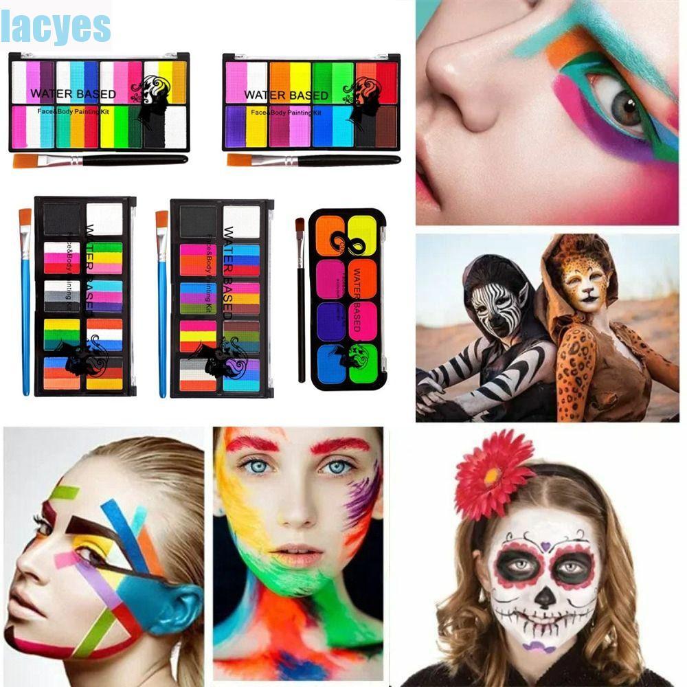 LACYES Body Art Painting, Bộ trang điểm nhiều màu sắc Body Face Painting Kit, Vẻ đẹp không độc hại v