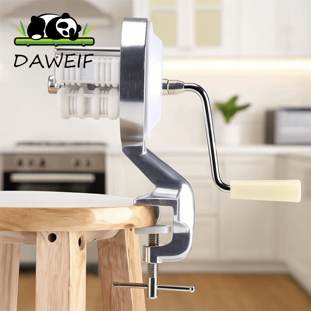 Máy làm mì ống thủ công DAWEIF, Máy làm Macaroni hợp kim nhôm quay tay, Dụng cụ nhà bếp Máy ép tay tiện dụng Tiết kiệm nhân công Máy Fettuccine Món tráng miệng