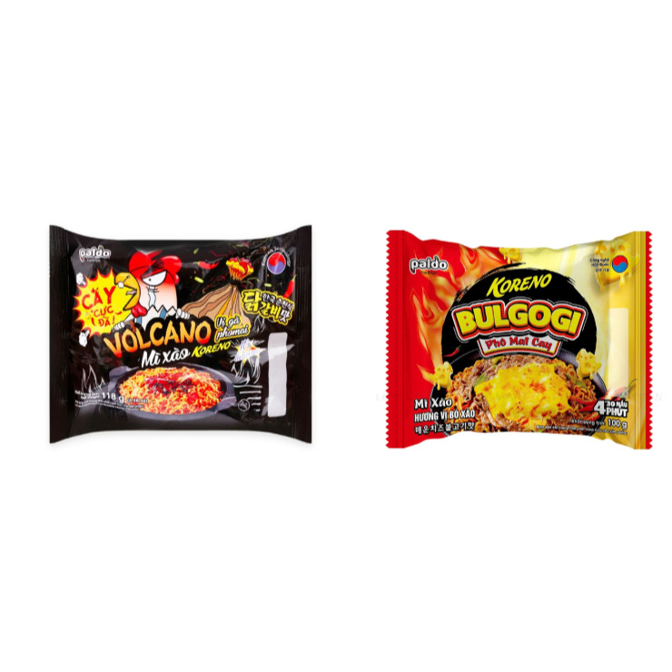 [Gói Lẻ] MÌ VOLCANO VỊ GÀ CAY PHÔ MAI/ MÌ XÀO BULGOGI