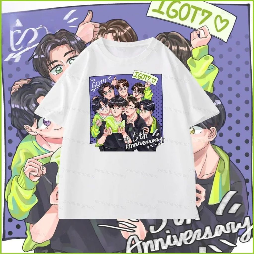 Áo thun KPOP GOT7 Đông HEEPTAGON Jay B Park Jinyoung, tay ngắn, phiên bản hàng đầu