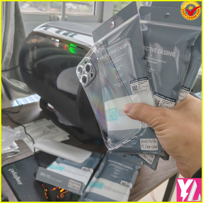 Ốp Lưng cứng GOR trong suốt không viền iPHONE 16, IP 16 Pro, IP 16Pro Max, IP 16+ ... Hạn chế ố chín