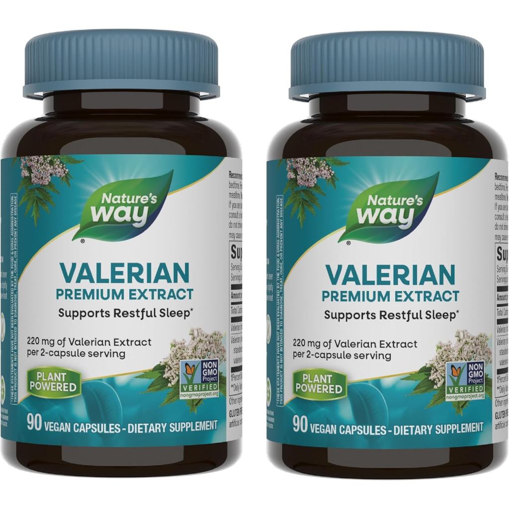 Nature 's Way Valerian Premium Extract - 220 mg chiết xuất valerian mỗi viên phục vụ - Hỗ trợ giấc n