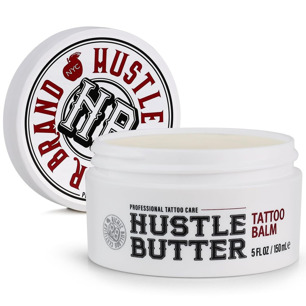 Hustle Butter Tattoo Aftercare 5oz Tattoo Balm, Heals + Bảo vệ hình xăm mới và trẻ hóa hình xăm cũ -