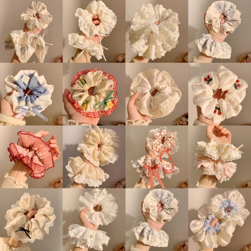 Dây Buộc Tóc Cột Tóc Scrunchies To Phồng Đẹp Thời Trang Hàn Quốc