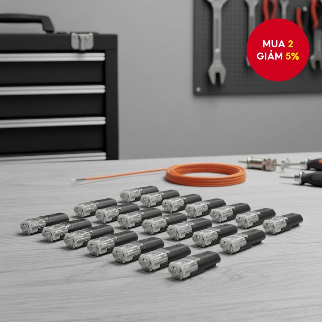 Đầu nối dây điện nhanh, 2 chân 2 chiều, tiếp điểm đồng, không cần bóc dây, cho dây AWG 18-22