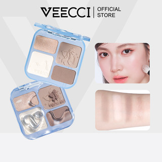 VEECCI Bảng Phấn Bắt Sáng Và Tạo Khối Tự Nhiên Lâu Trôi Chống Nước 8g (Dòng Canelé)