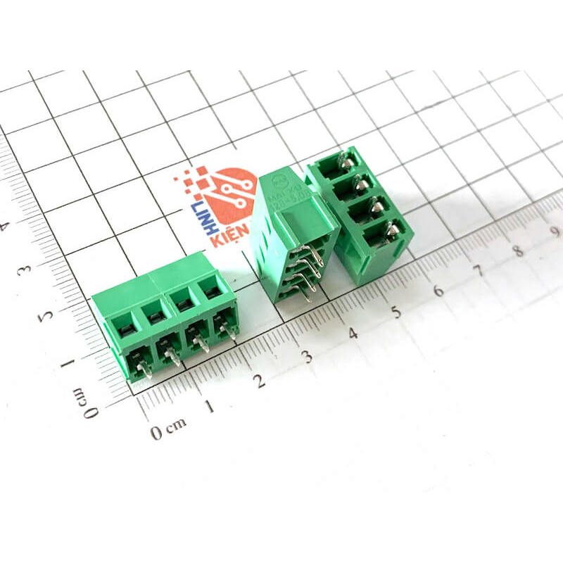 [Combo 5 chiếc] Cầu đấu Terminal KF128 4P 5.08mm chân vuông đồng thẳng 4 chân