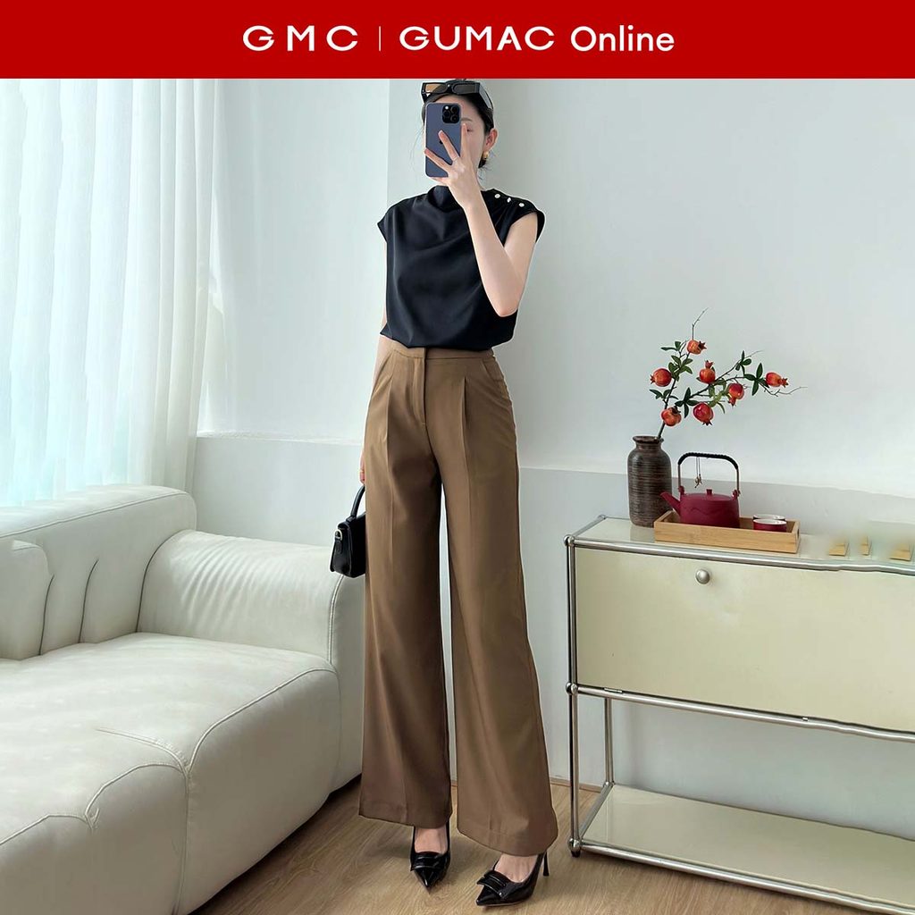 [MUA 2 GIẢM 25K] Quần tây nữ ống suông chiết ly móc cài chéo hàn mềm mát tôn dáng công sở thời trang