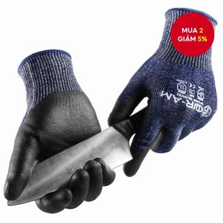 Găng tay chống cắt - Chống cắt cấp 5 để sử dụng nhà bếp và xây dựng, thiết kế chống mài mòn