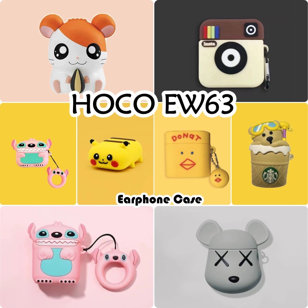 [Giảm giá] Dành cho vỏ HOCO EW63 Ý tưởng hợp thời trang Vỏ tai nghe silicon mềm hoạt hình