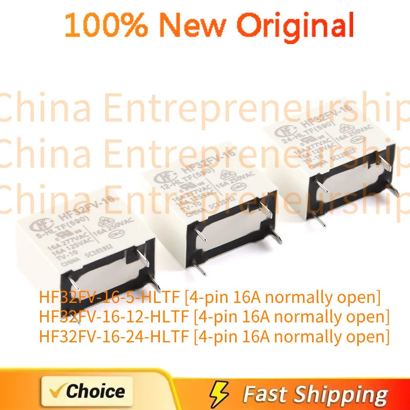 5 CÁI HF32FV-16-5-HLTF HF32FV-16-12-HLTF HF32FV-16-24-HLTF 4 chân 16A thường mở