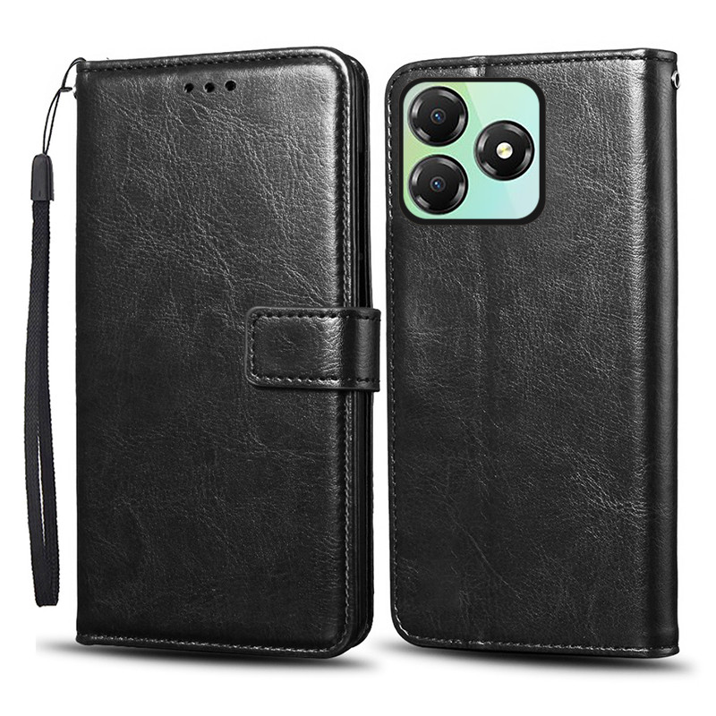 Dành Cho ZTE Blade A36 (Nubia A36) 4G Ốp Lưng Lật Sang Trọng Ví Da PU Vỏ Điện Thoại Có Giá Đỡ Thẻ