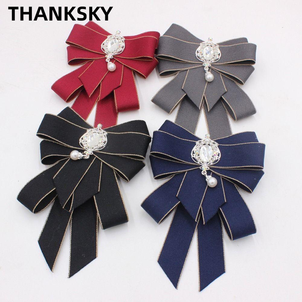 Thắt Nơ Ruy Băng Đá Pha Lê Thủ Công, Phù Hợp Cho Nam Và Nữ