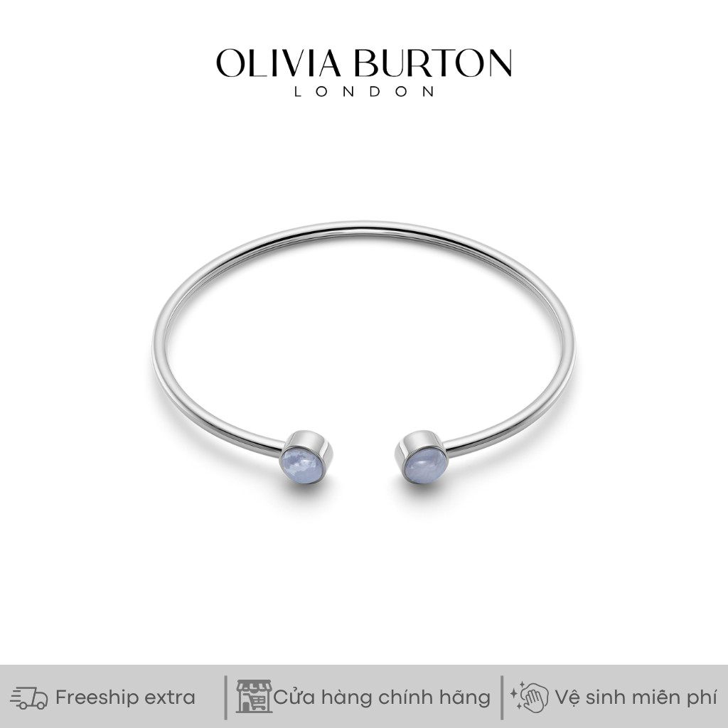 Vòng tay nữ Olivia Burton Purple Agate bạc