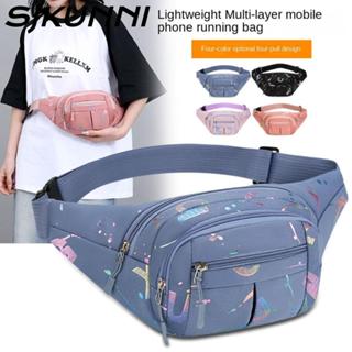 SJKUNNI Túi đeo thắt lưng thể thao nữ , Túi chạy bộ ngoài trời nhiều ngăn, Túi chạy bộ ngực dập nóng chữ cái nữ đeo chéo chống nước
