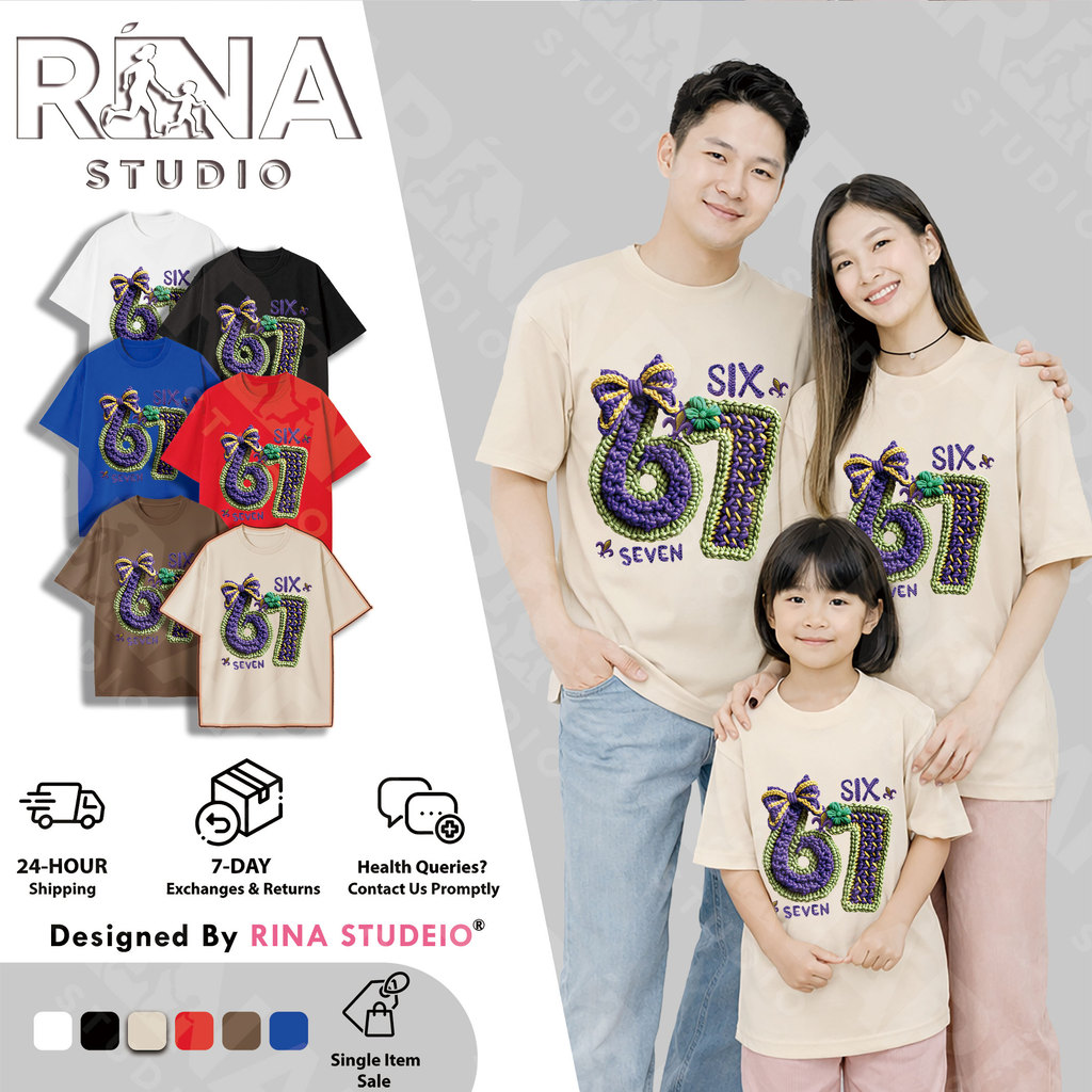 & COD RINA STUDIO Áo thun ngắn tay cổ tròn 1 Bông tinh tế Hashtag 67 Lễ hội kỷ niệm A21 1