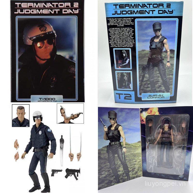 [Giao hàng trong ngày] NECA Terminator 2 T1000 Ranger Edition Sarah Connor 23cm Đồ chơi mô hình thực
