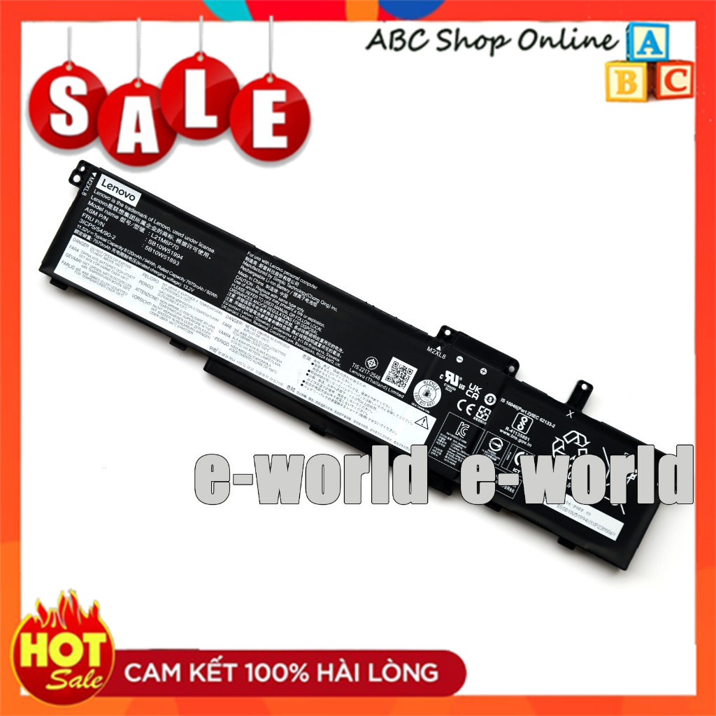 Pin Laptop Lenovo ThinkPad P16 Gen1,P16 Gen1 2022, P16 00CD 2022 L21C6P70 L21D6P70 L21L6P70 L21M6P70