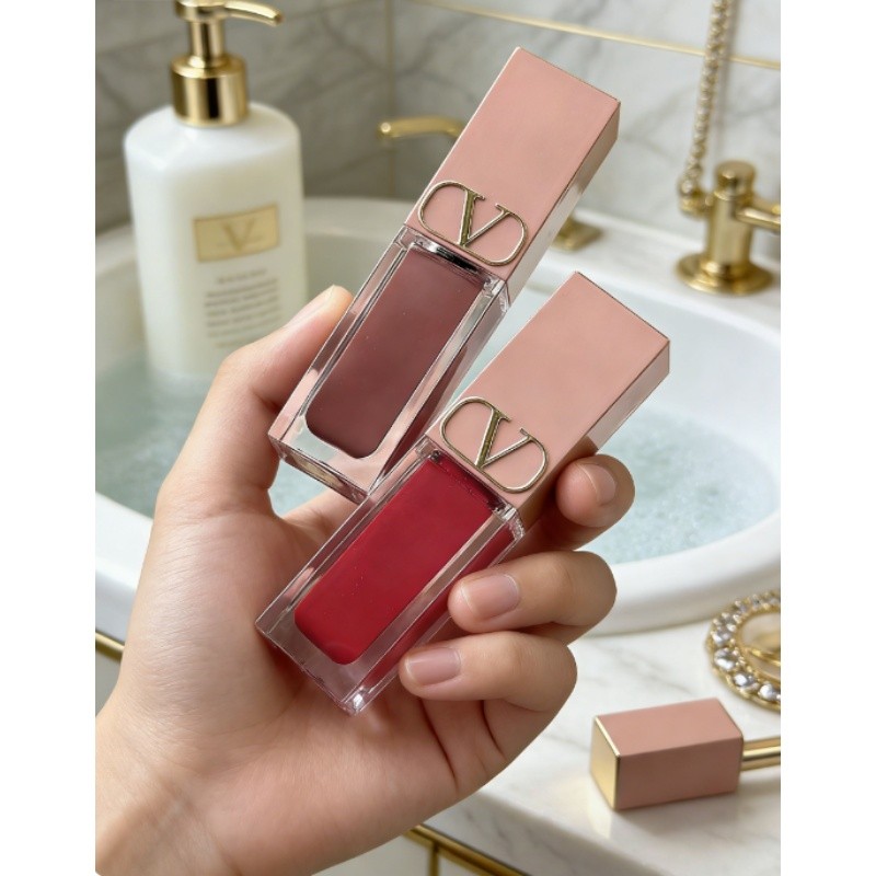 ((Mumu 's Shop) Bộ sưu tập Lip Glaze 8 màu | 151 Cà Phê Sữa 220 Xám Hồng 77 Màu Nâu Khỏa Thân 111 Th