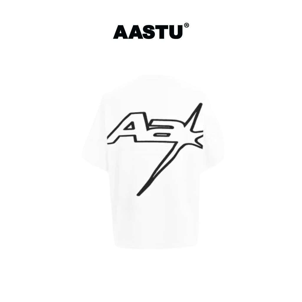 AA STU Áo Thun AA RACING LOGO TEE 100% Cotton Local Brand Unisex // WHITE