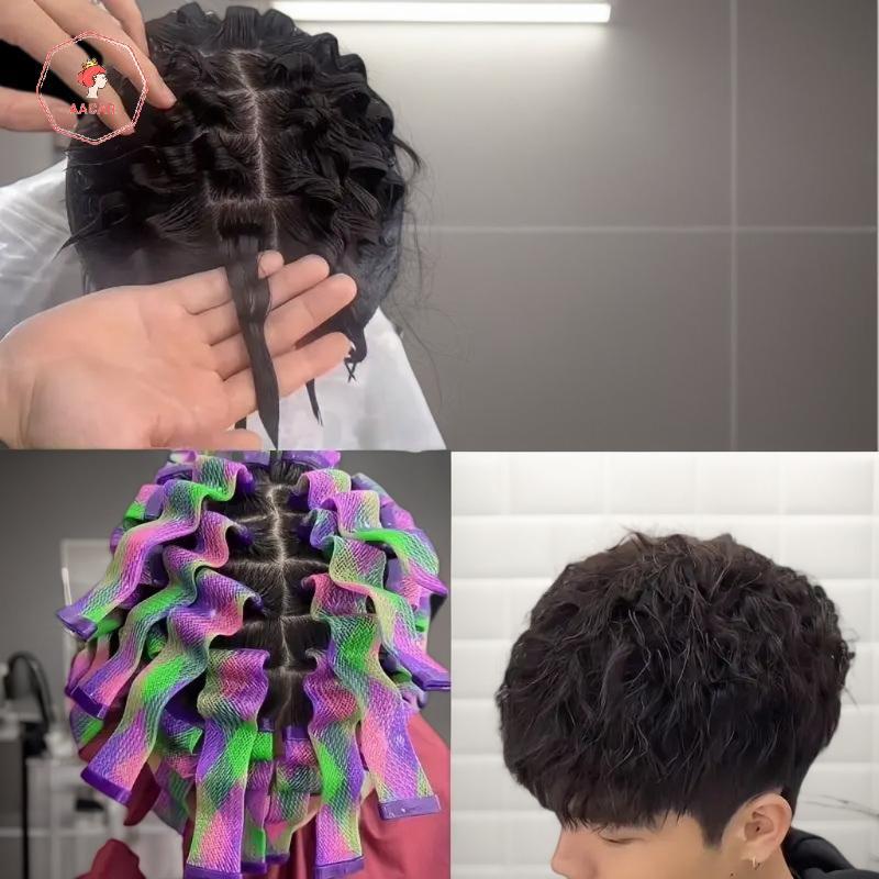 AACAR 18 / 28 Cái Magic Heatless Water Wave Hair Curler Kết cấu Thanh lăn tự động Tạo kiểu tóc Sóng 