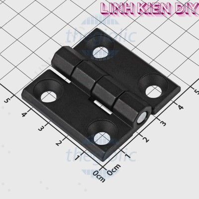 HL050-2 Bản Lề Tủ Điện Màu Đen 46x46mm Linh Kiện DIY