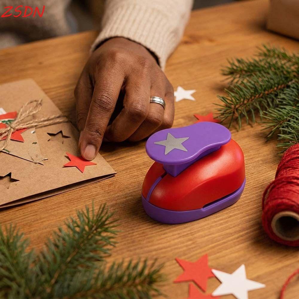 ZSDN Stamp Border Punch, Stamp Shape Hole Puncher Butterfly Knot Embossing Machine, Văn Phòng Phẩm P