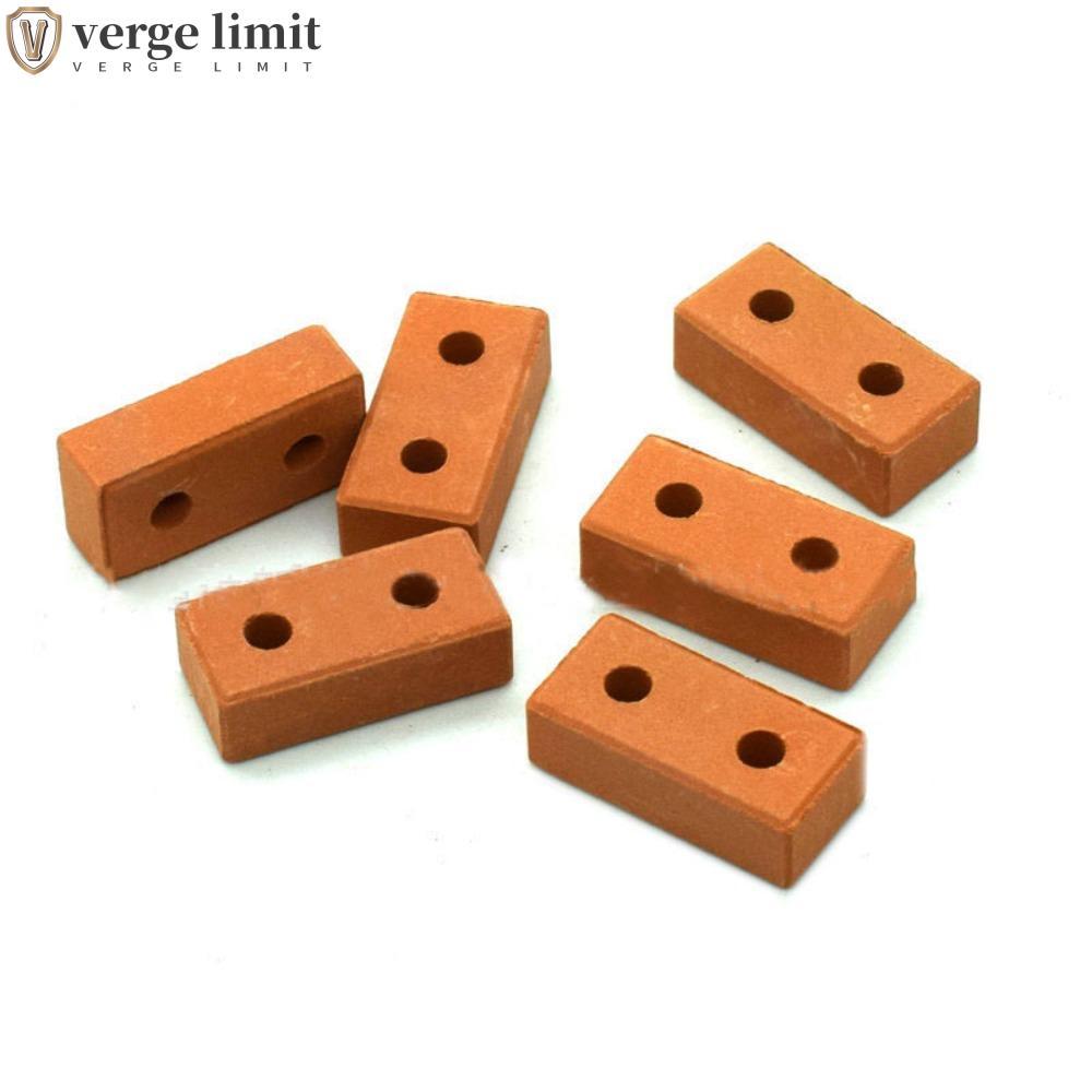 VERGE LIMIT Đồ chơi gạch giả DIY, Mô hình gạch mini thật nhỏ màu đỏ, Gạch mini tỷ lệ 1 / 12 1 / 16 M