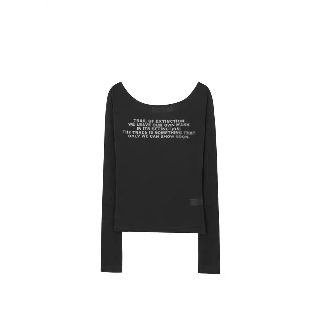 Áo Thun Nữ Bohemian In Chữ Trong Suốt