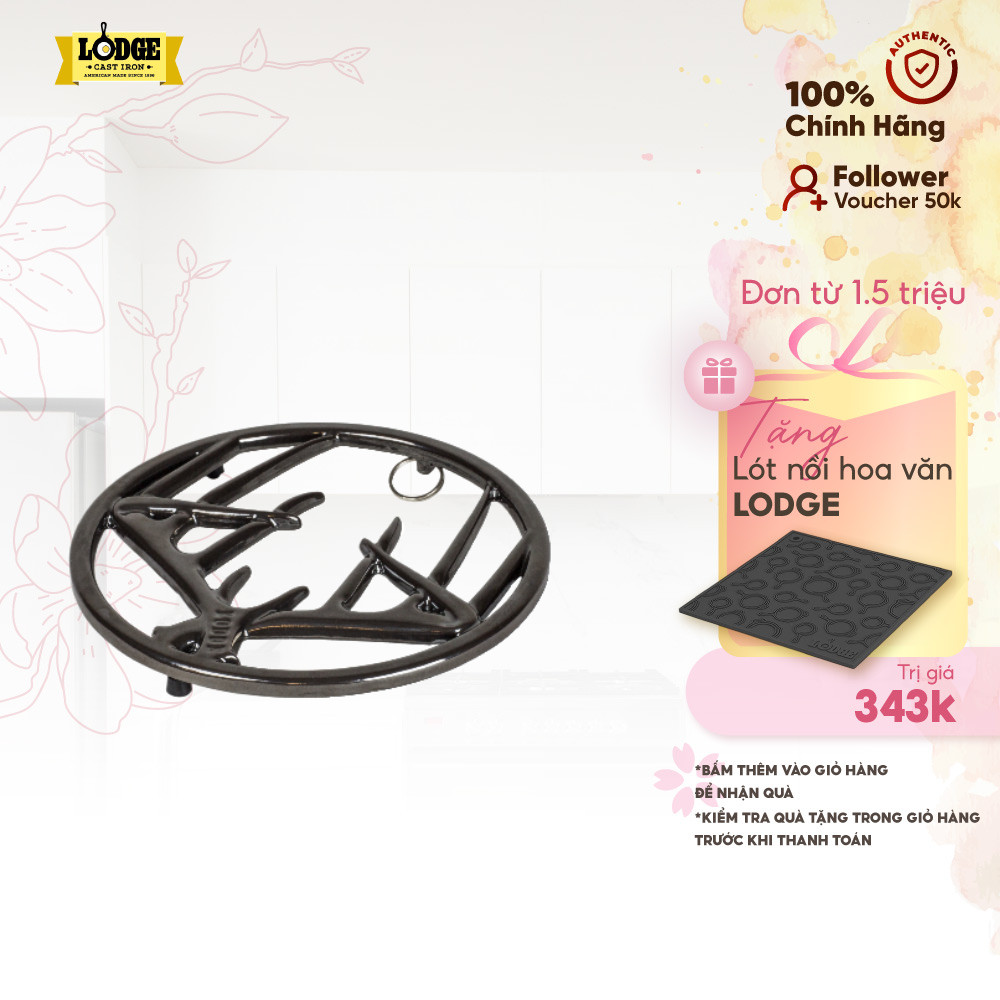 Lodge - Miếng lót nồi Antler màu đen