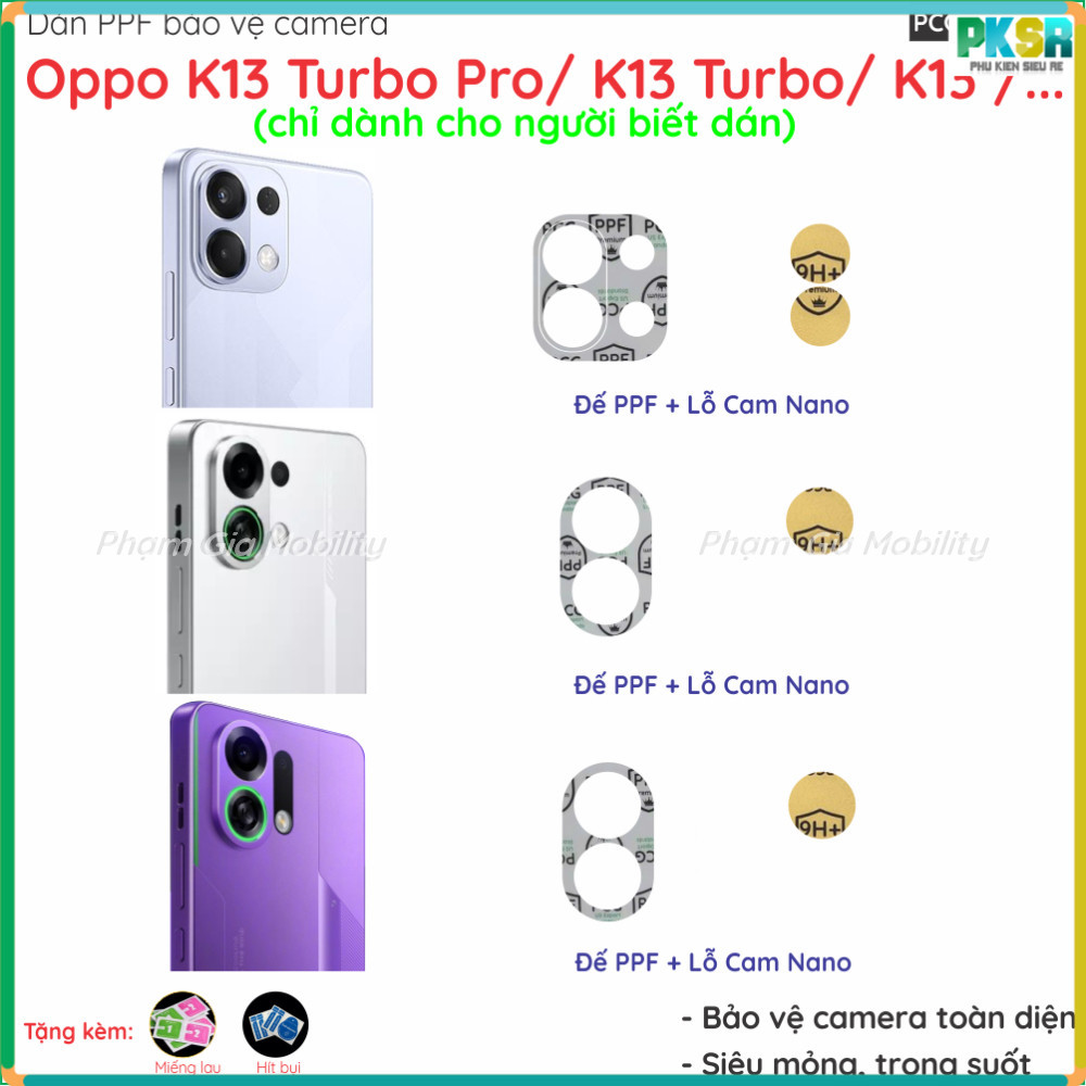 (Mua 1 Tặng 1) Dán cường lực camera  dành cho Oppo K13 Turbo Pro/ K13 Turbo/ K13 nano dẻo, PPF chống