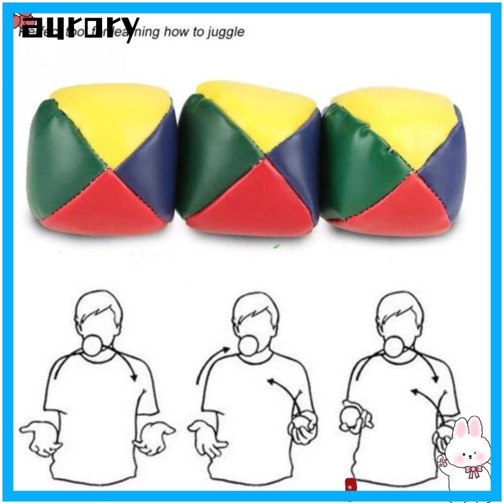 AURORY 3 Quả bóng Juggling Fun Small Learn to Juggle Beginner Kit