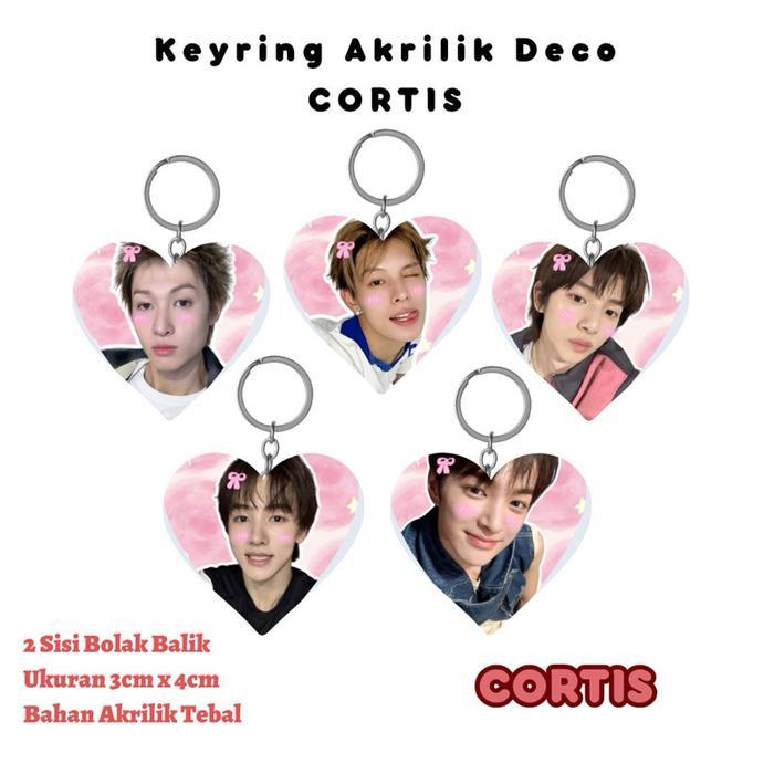 Gantungan Kunci Love CORTIS Keyring Love CORTIS BUCIN Keychain Love CORTIS PINK - Martin