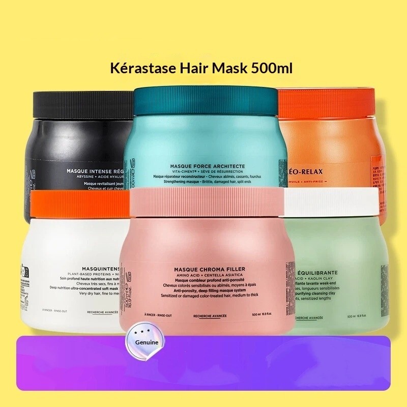 Mặt nạ dưỡng tóc KERASTASE 500ml Cá muối kim cương đen Platinum Phục hồi chăm sóc tóc Ollie