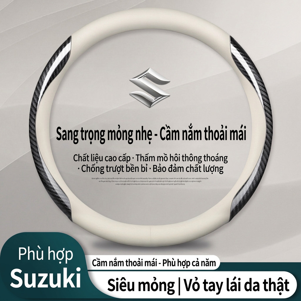 Bọc vô lăng ô tô Suzuki Swift Hybrid Ciaz Vitara Fronx Jimny Ertiga Hybrid XL7 Hybrid Chất liệu da t
