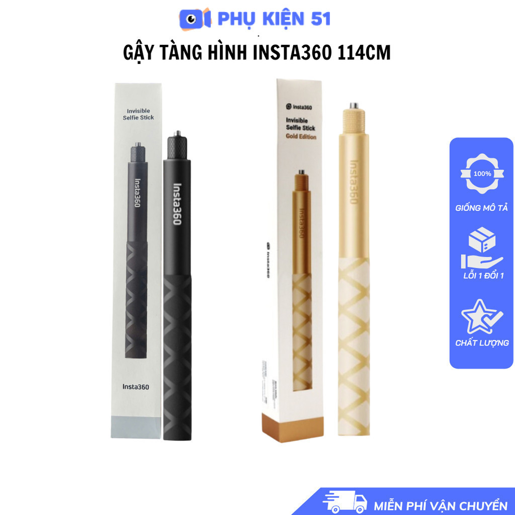Gậy tàng hình 114cm Insta360 ONE X5 X4 X3 Invisible Selfie Stick