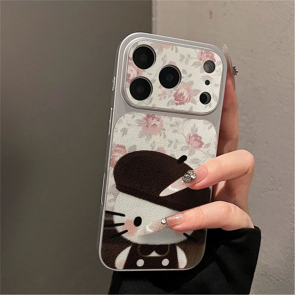 Rose Beret Kitten Chống Rơi Thích Hợp Cho iPhone 17 11 Pro 12 ProMax 13 Plus 14 Pro 15 ProMax 16 Pro
