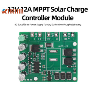 RIRIHI Mô-đun điều khiển sạc năng lượng mặt trời 12V 12A MPPT Bộ nguồn giám sát 4G Ternary Lithium 3S Iron Phosphate 4S