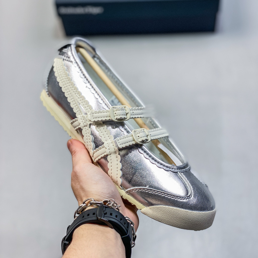 Mexico 66 TGRS Onitsuka Tiger Mary Jane Ballet Flats Thoải Mái Slip-On Đi Lại Hàng Ngày Đường Phố Th