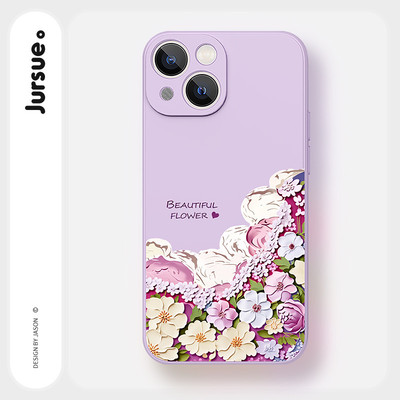 JURSUE Ốp lưng Hoa văn Họa tiết nữ chống sốc chống bẩn mềm cho iPhone 17 Air 16 15 14 13 12 11 PRO MAX SE 2020 X XR XS ip 8 7 Plus MZ50392