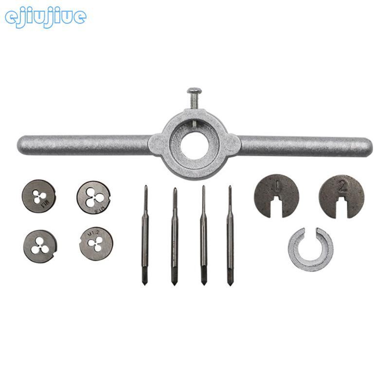 Cc 1 Bộ Mini HSS Metric Taps Chết Cờ Lê Tay Cầm Bộ M1-M1 6 Vít Thread Làm Mới