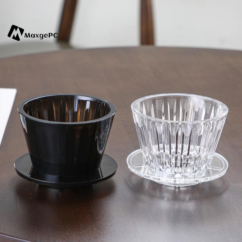 [Max-t] Wave Coffee Dripper Crystal Eye Pour Over Coffee Phễu Lọc Ly Máy Pha Cà Phê Đáy Phẳng Tăng Đ