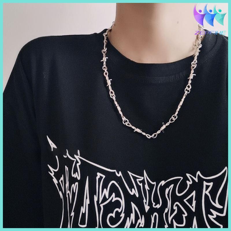 Nio Hạng Nặng Choker Kim Loại Gai Sắt Phong Cách Hip-Hop Gothic Unisex