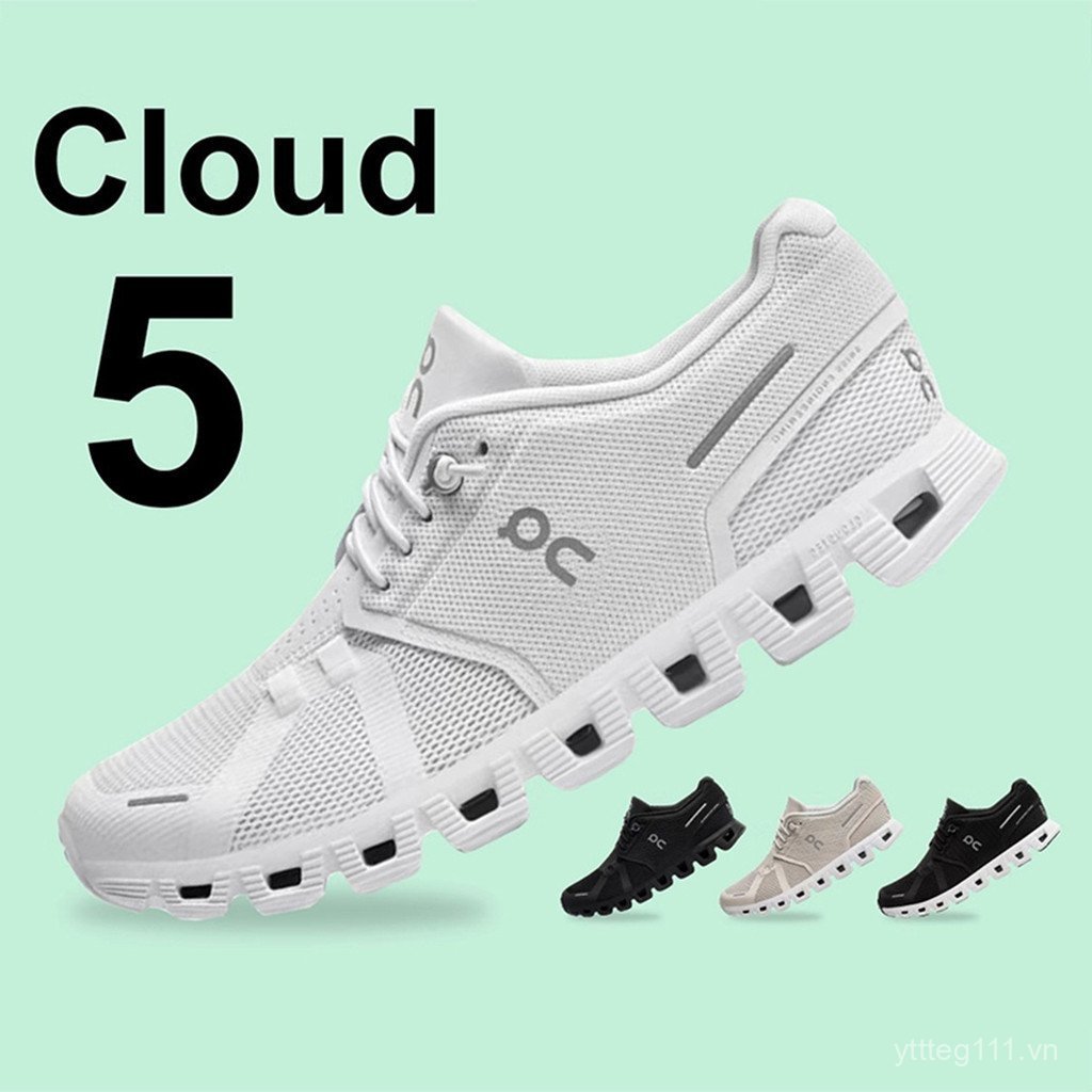 On Running On Cloud 5 Cloud5 Giày Chạy Bộ Nam Nữ Giày Unisex Cặp Đôi Lưới Nhẹ KEGX