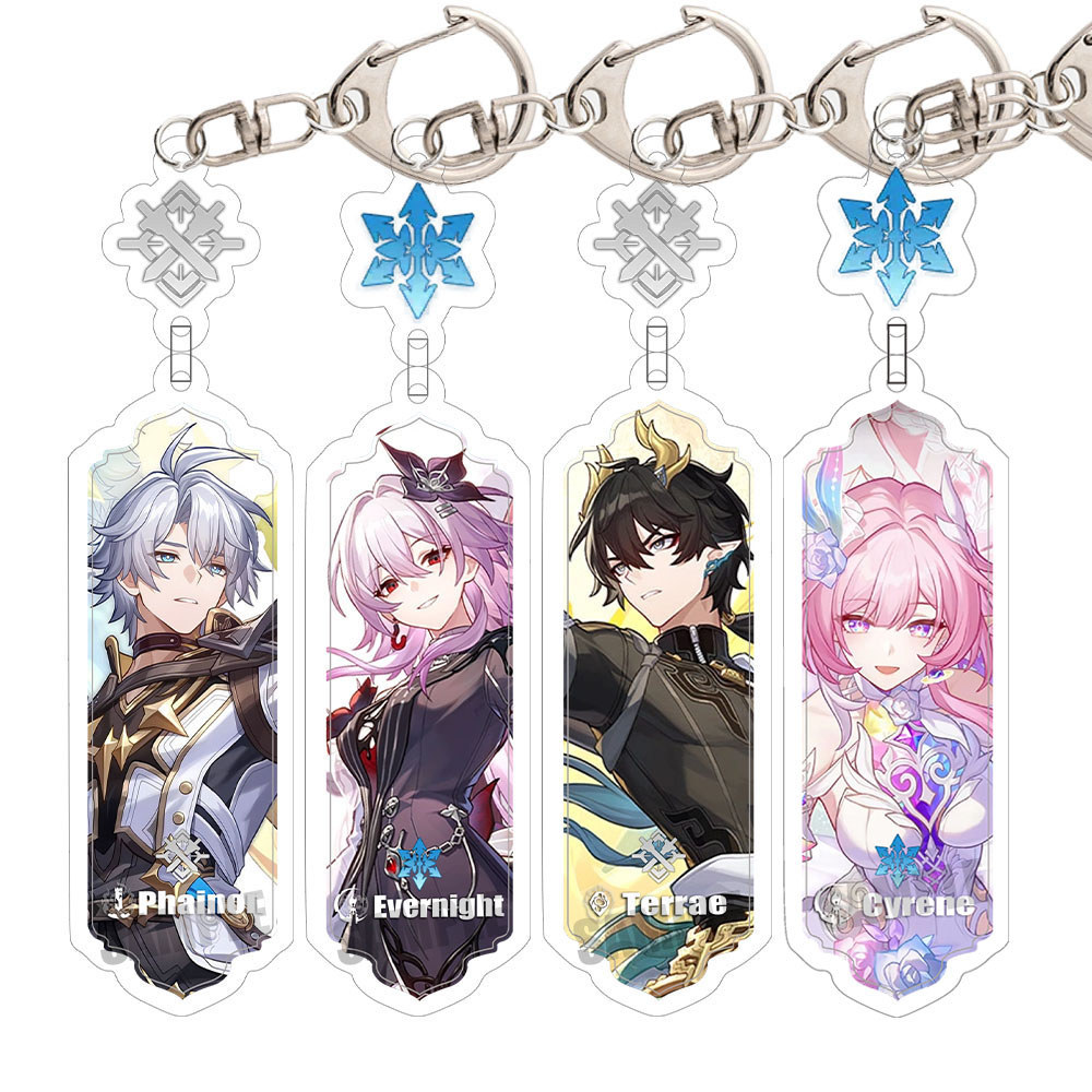 Honkai: Star Rail Figure Phainon Keyain Hyacine Cipher Anaxa Castorice Mydei Acrylic Keyring Anime P