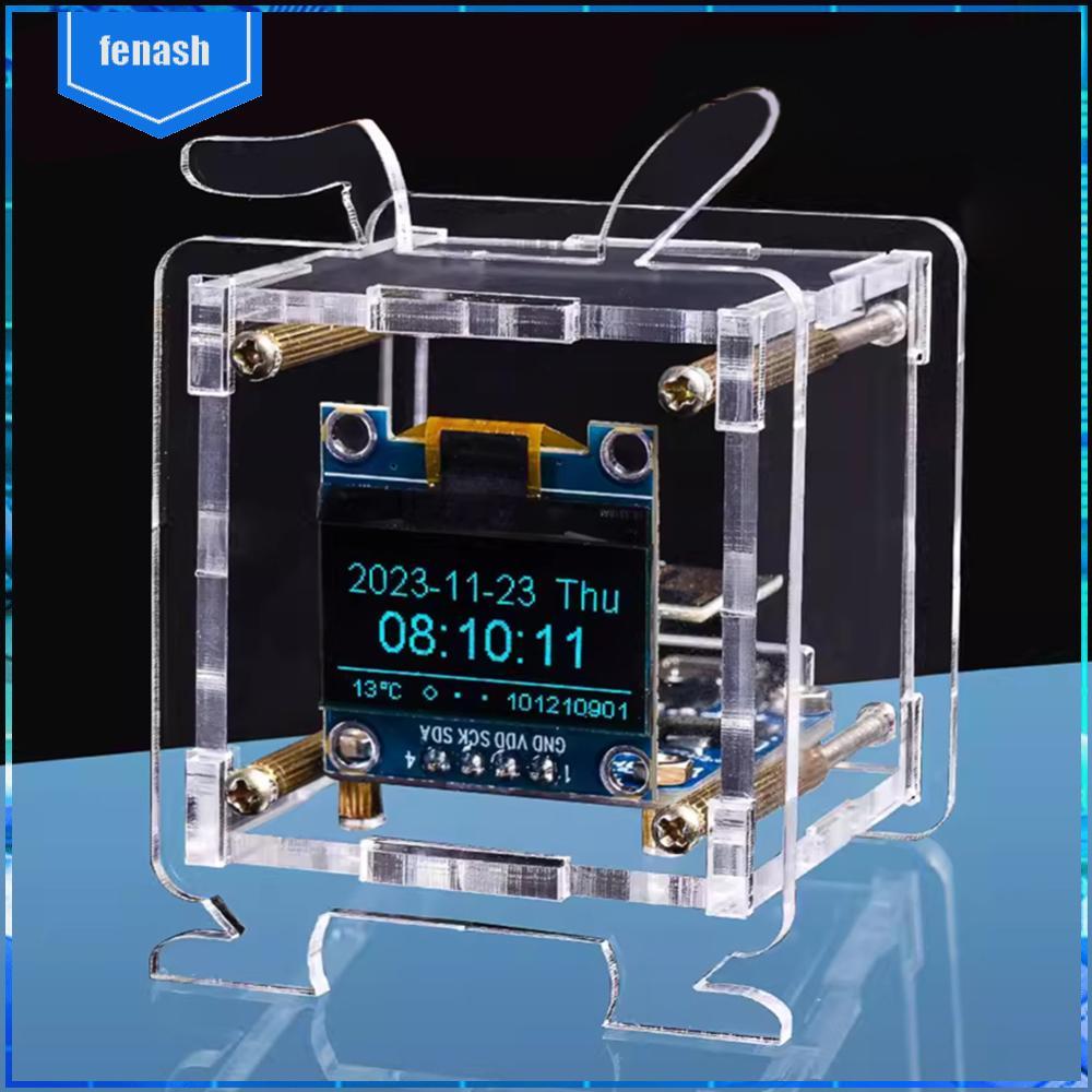 ESP8266 Đồng Hồ Điện Tử Mini DIY Kit 0,96 Inch Màn Hình OLED DIY Bộ Điện Tử Hỗ Trợ Mạng WIFI 2.4G Có