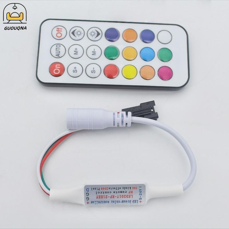 GUOUQNA 1 Bộ Điều Khiển Từ Xa Không Dây RF DC5V / 12V / 24V Mini Bộ Điều Khiển LED 3PIN Cho Màu Giấc