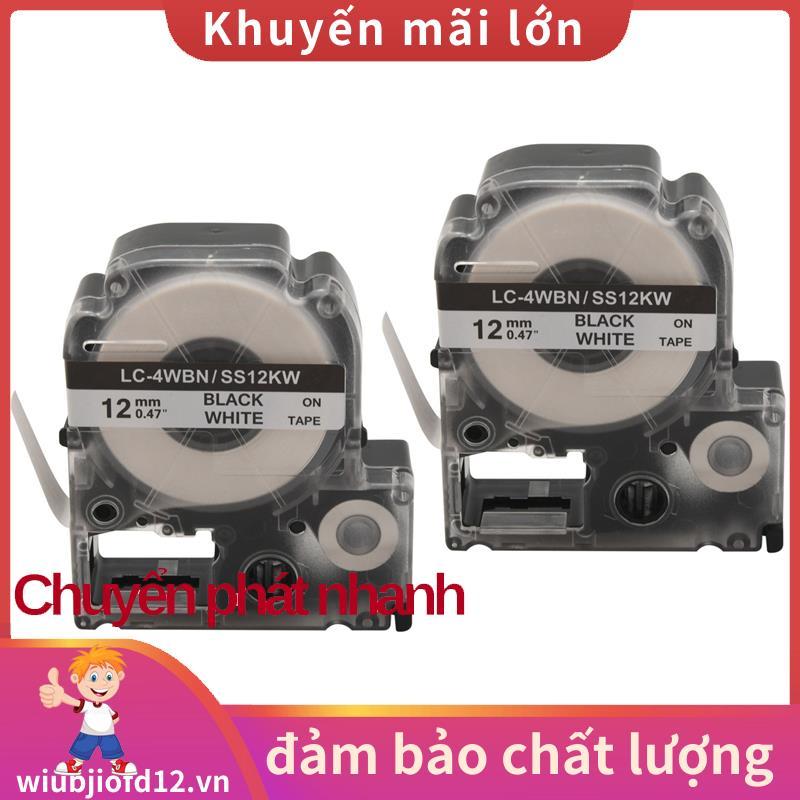 10 Gói Thay Thế -4WBN LC-4WBN9 (SS12KW) Băng Nhãn Cho LabelWorks LW300 LW400 LW500 LW700 1 / 2 Inch 