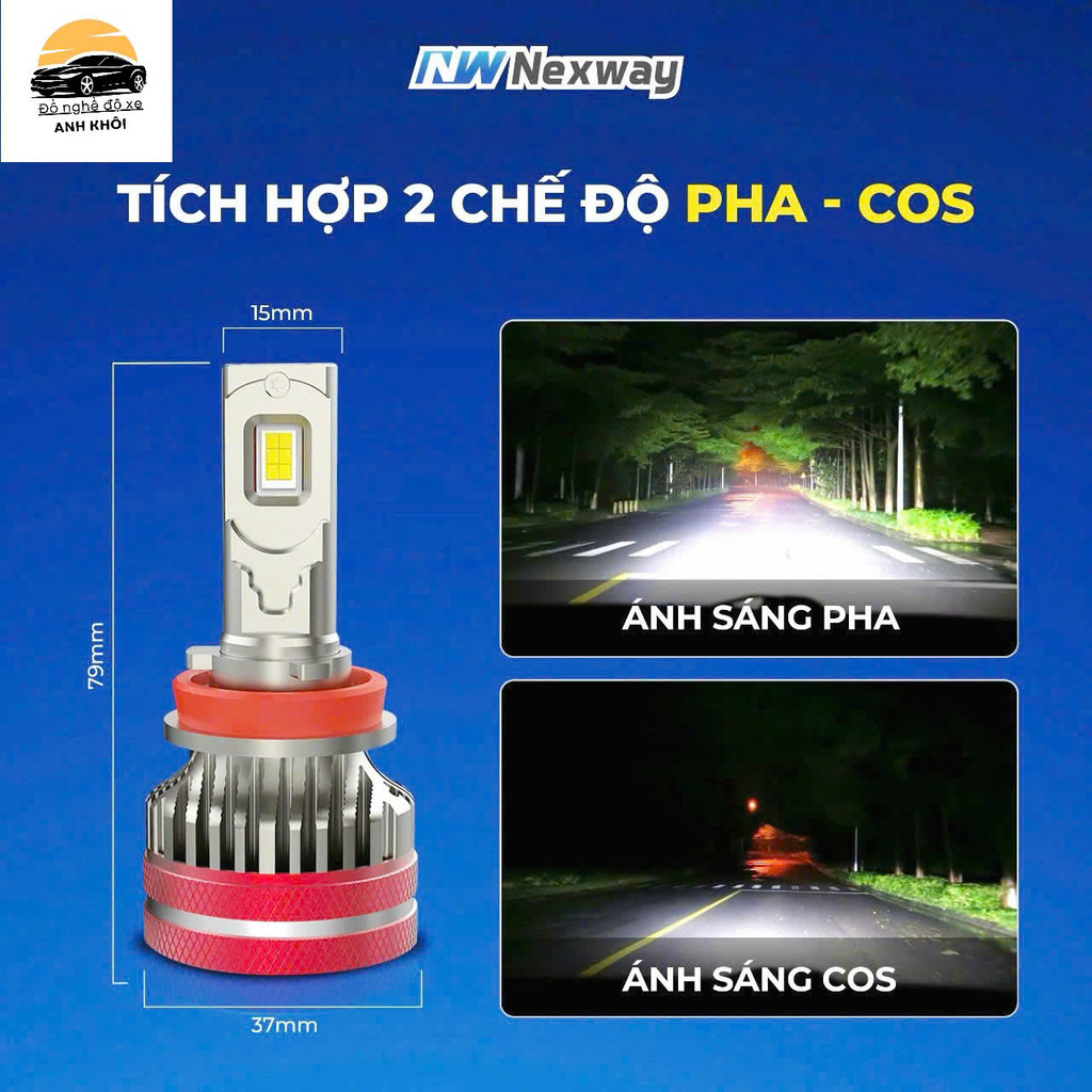 Bóng Đèn Led Nexway Vision X8 Pro 90W, 70W, 58W Siêu Sáng